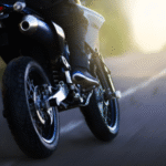 riding motorcycle